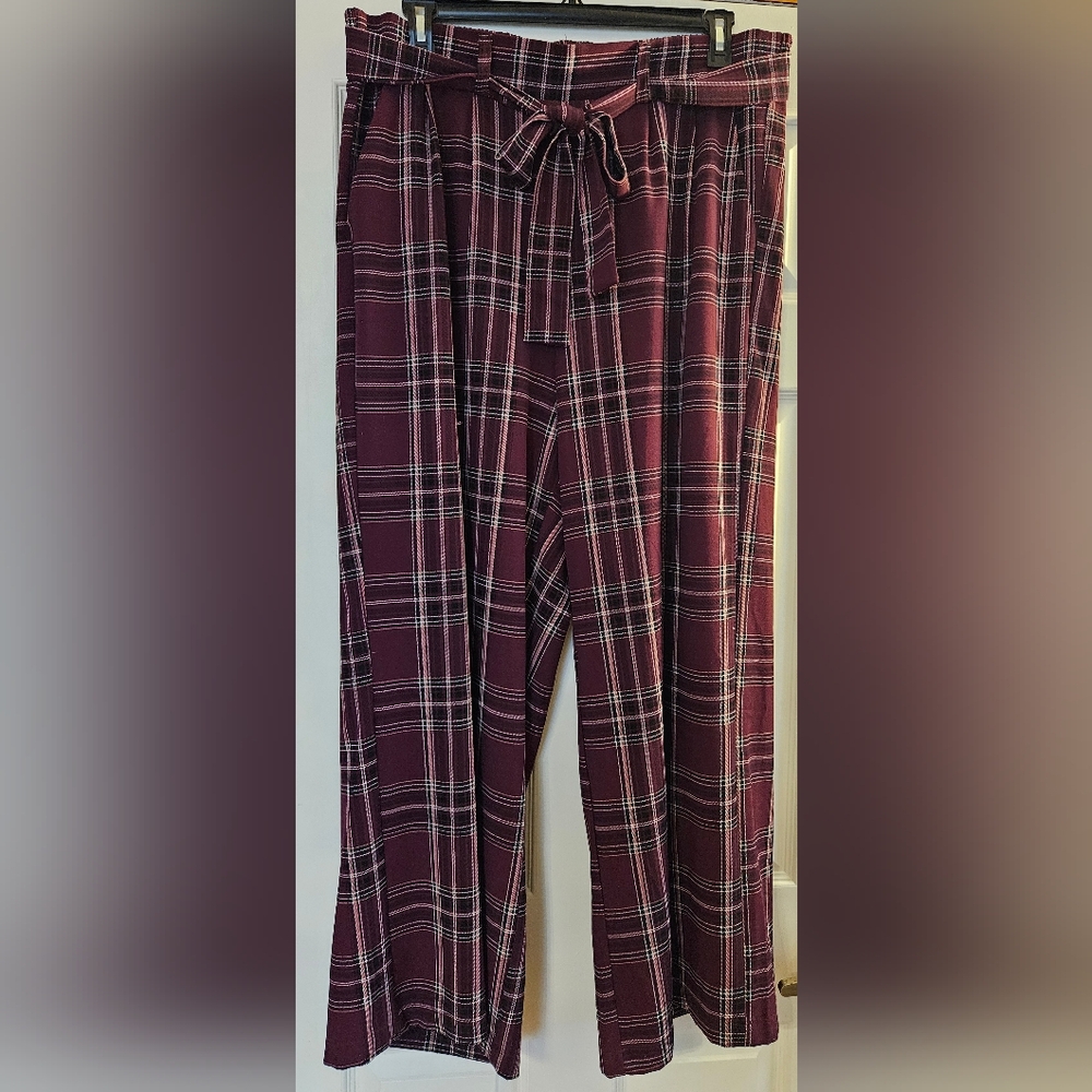 Torrid Burgundy Plaid Pants